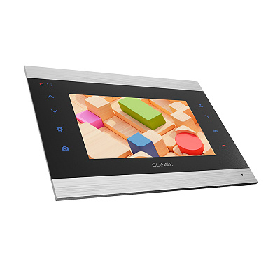 картинка Slinex SL-07MHD цвет черный + серебро. 7" Домофон с ультратонким корпусом и функцией памяти от компании Intant